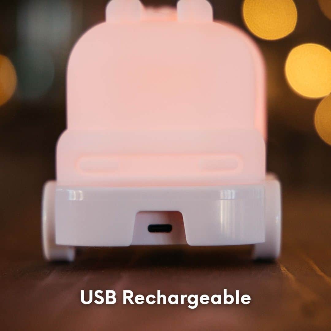 Fire Truck Night Light for kids – soft silicone, colourful, rechargeable bedtime light