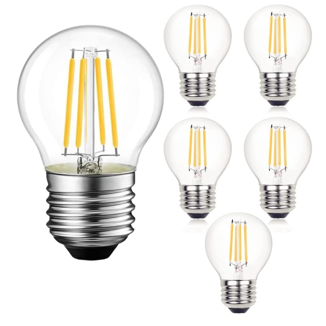 Retro Edison G45 Warm White LED E27 2W 6 Pack