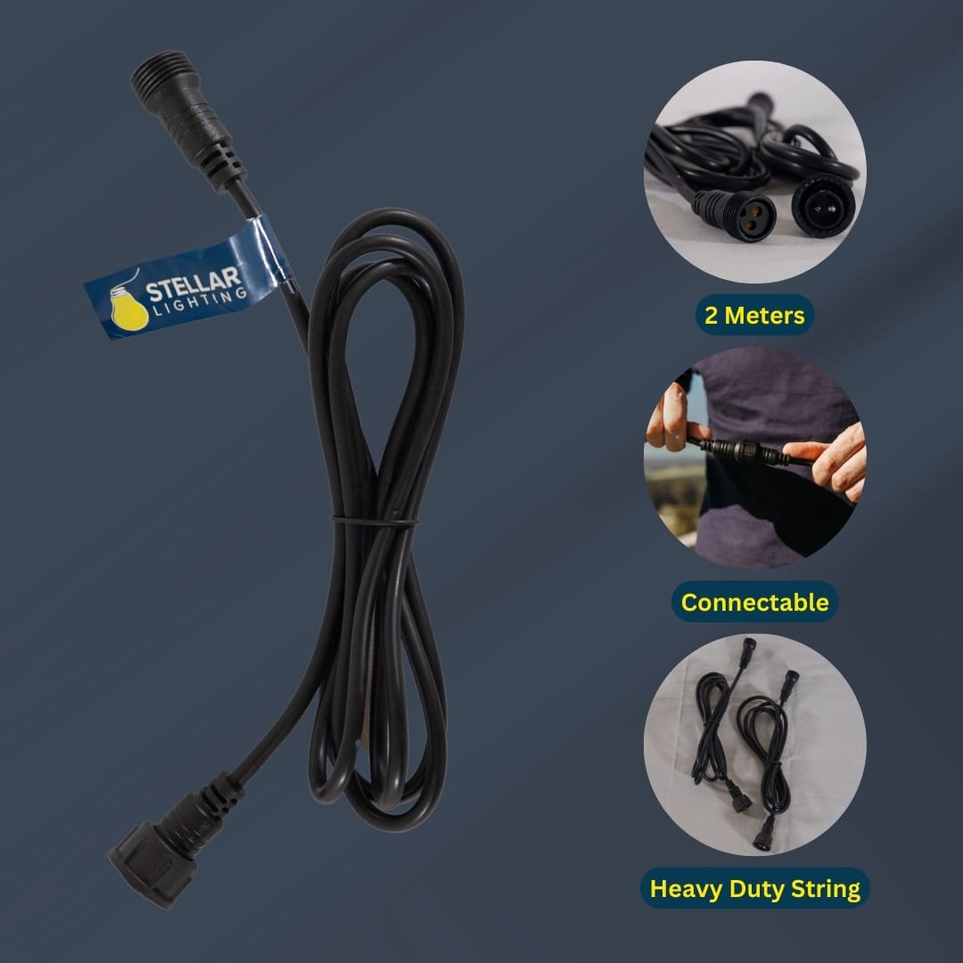 Festoon Heavy Duty 2 Meter Extension for Drop String Lights