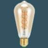 Vintage Edison ST64 Golden LED Bulb E27 3W
