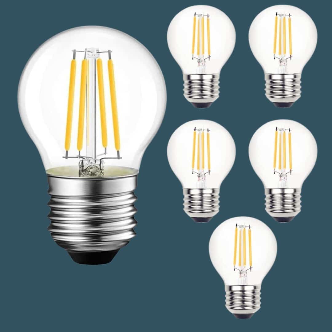 Retro Edison G45 Warm White LED E27 2W 6 Pack
