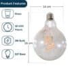 Retro Edison G125 Pink Flamingo LED E27 3W Light Bulb