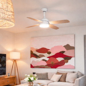 Modern ceiling fan from Stellar Lighting in South Africa