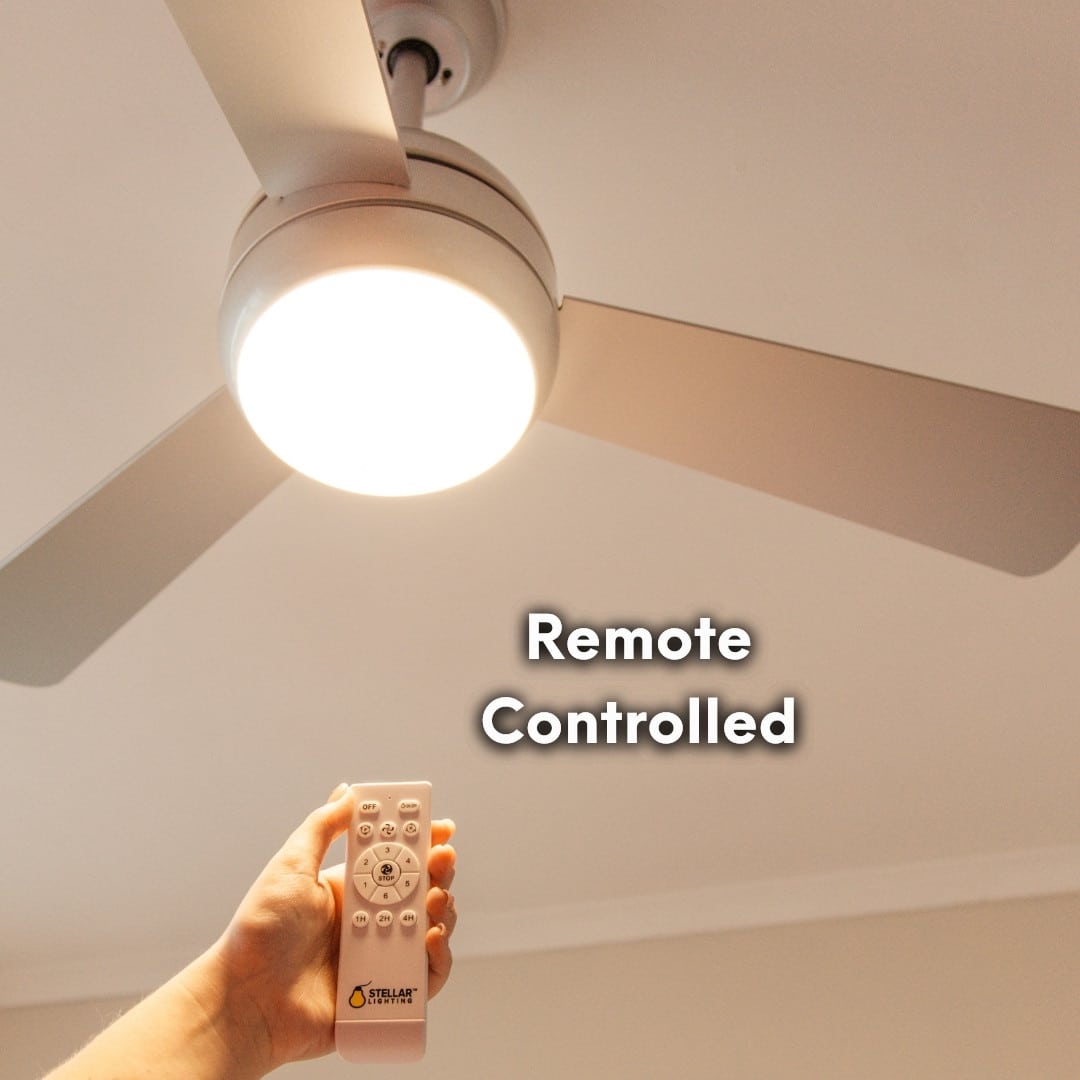 Upgrade your indoor spaces with this 42-inch Ceiling Fan with Light and Remote, designed for both style and performance. Featuring three sleek silver blades, a quiet yet powerful DC motor, and customizable settings, this fan provides optimal airflow while enhancing your decor. The remote control offers 6 speed options and a timer, ensuring personalized comfort. With 1500 lumens of bright illumination and a 25W motor, this ceiling fan is ideal for living rooms, bedrooms, and offices in South Africa, offering reliable cooling and lighting for any occasion.