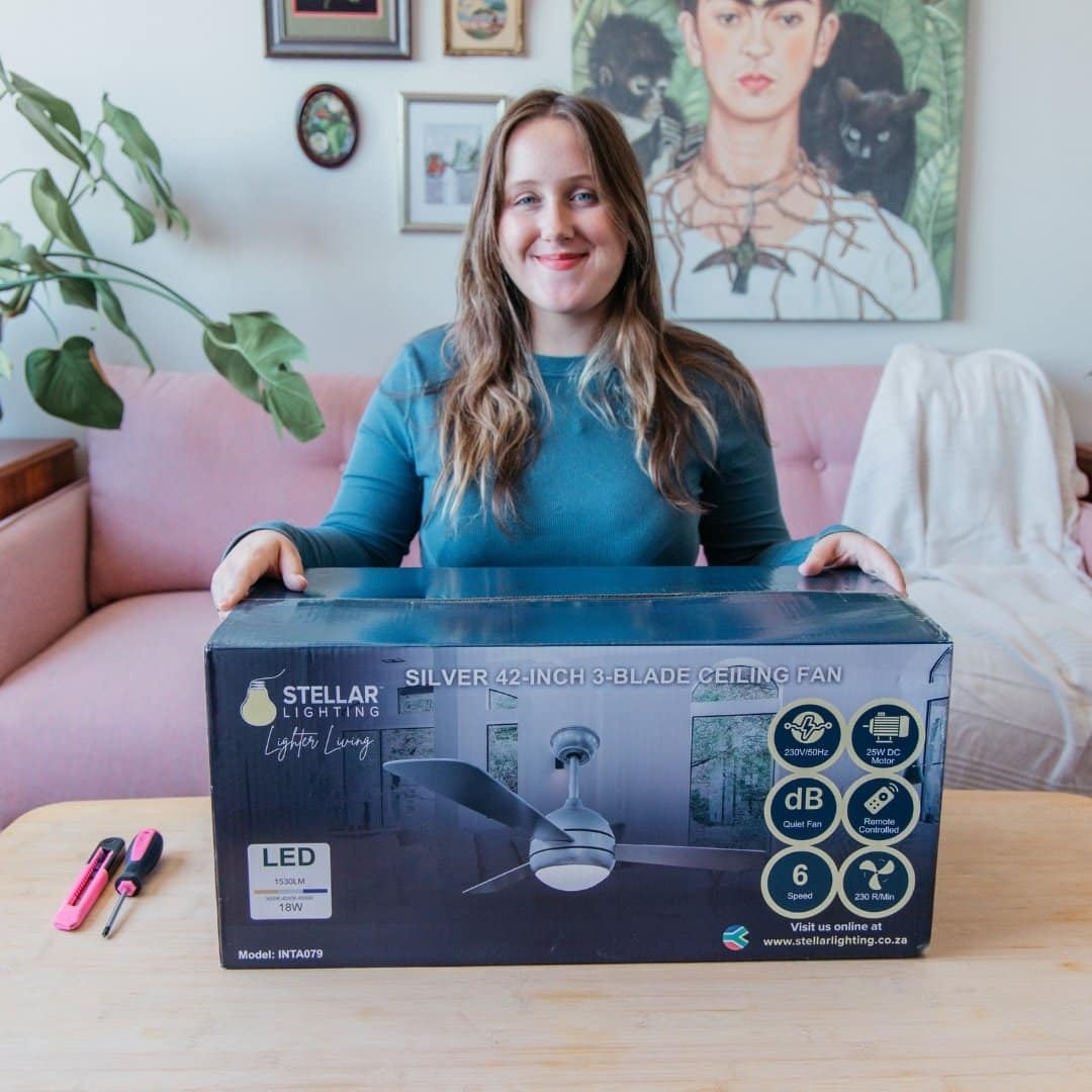 Upgrade your indoor spaces with this 42-inch Ceiling Fan with Light and Remote, designed for both style and performance. Featuring three sleek silver blades, a quiet yet powerful DC motor, and customizable settings, this fan provides optimal airflow while enhancing your decor. The remote control offers 6 speed options and a timer, ensuring personalized comfort. With 1500 lumens of bright illumination and a 25W motor, this ceiling fan is ideal for living rooms, bedrooms, and offices in South Africa, offering reliable cooling and lighting for any occasion.