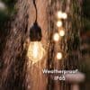15m solar LED festoon heavy-duty vintage bulb string lights.