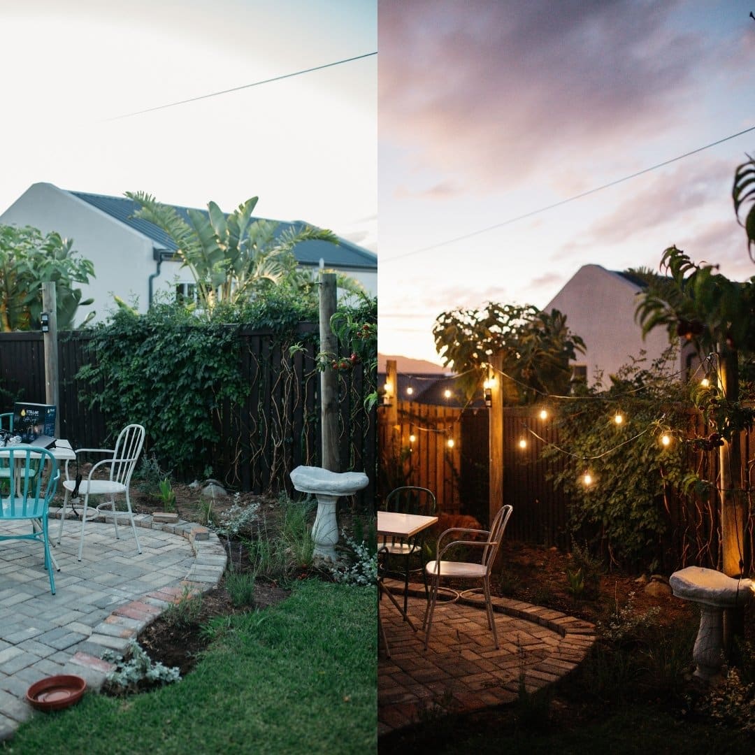 15m solar LED festoon heavy-duty vintage bulb string lights.