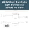 LED Dimmer Controller with RF remote for Stellar Lighting Festoon String Lights