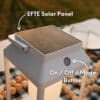 Portable white solar LED lantern on table and wall, warm light glow