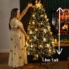 1.8m Prelit Christmas Tree with Warm White LEDs and Festive Decorations