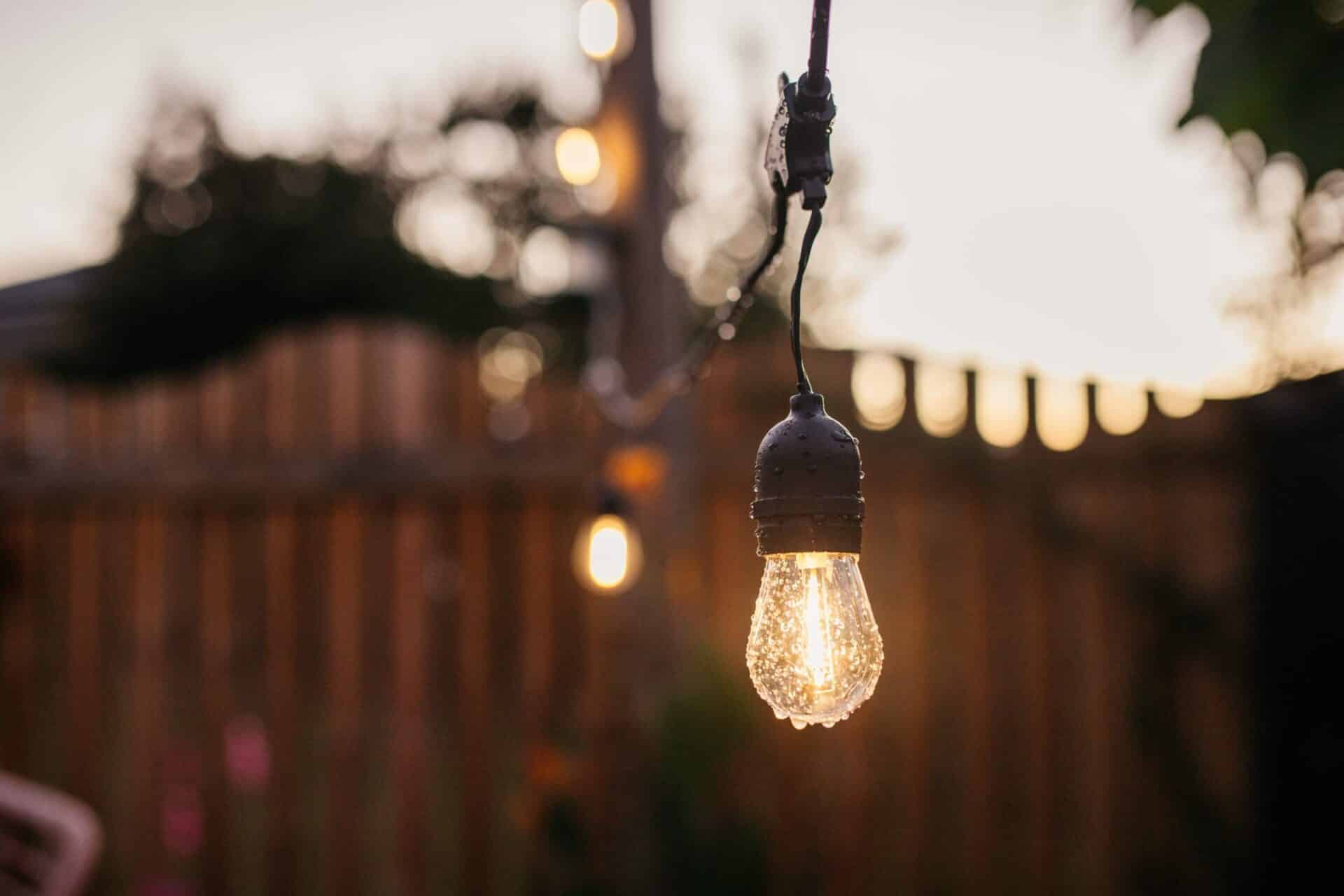 15m Solar 15 LED Festoon Heavy Duty Vintage Bulb String Lights