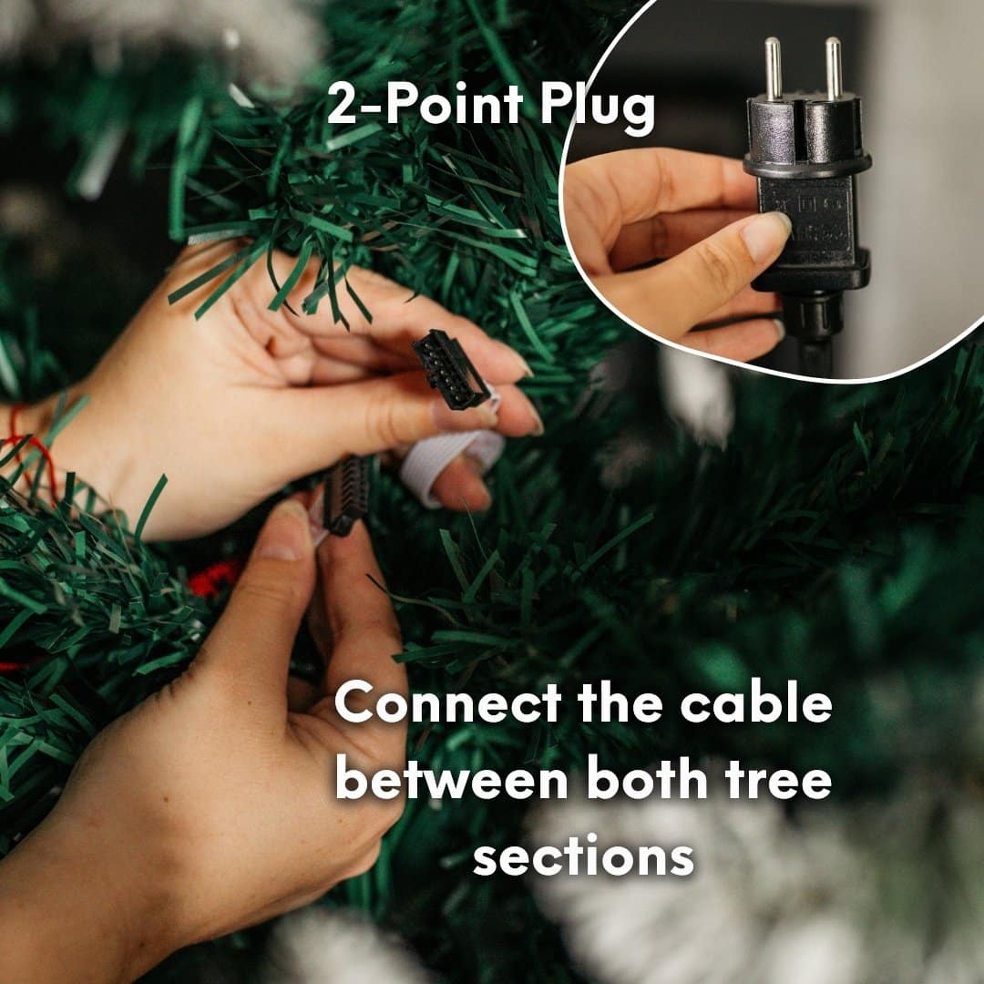 2-Point Plug and Cable Connection for the Prelit Christmas Tree