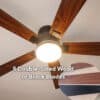 52 inch black wood smart LED ceiling fan with DC motor and RGB tri colour lighting.